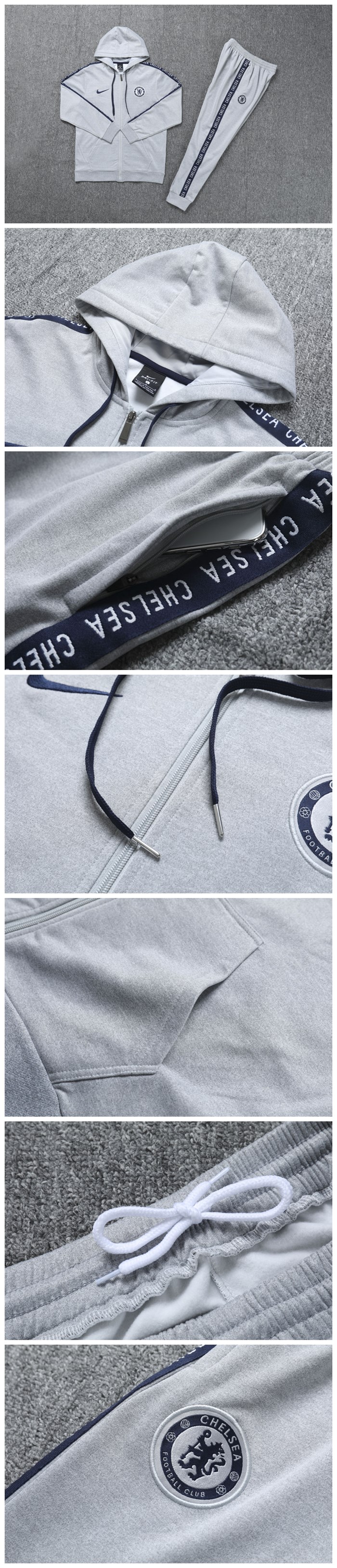 2019-20 CHELSEA GREY HOODY KIT